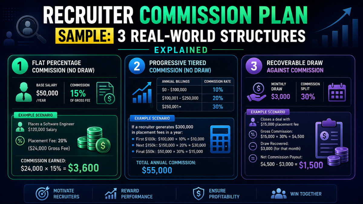 Recruiter Commission Plan Sample: 3 Real-World Structures Explained